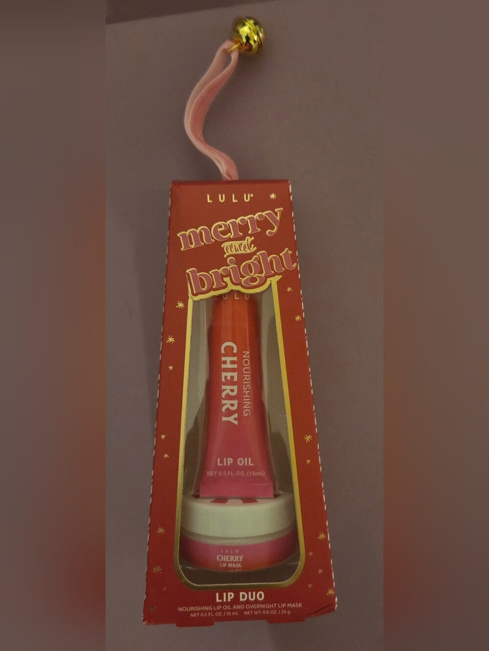 Lulu Merry & Bright Nourishing Cherry Lip Duo - Red & Pink